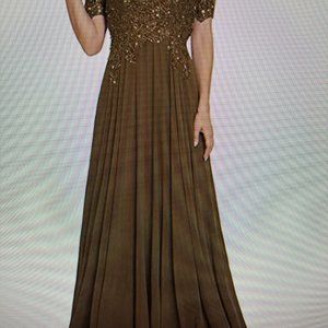 size 12, Brown  special occasion ,Mother of bride ,Evening wear